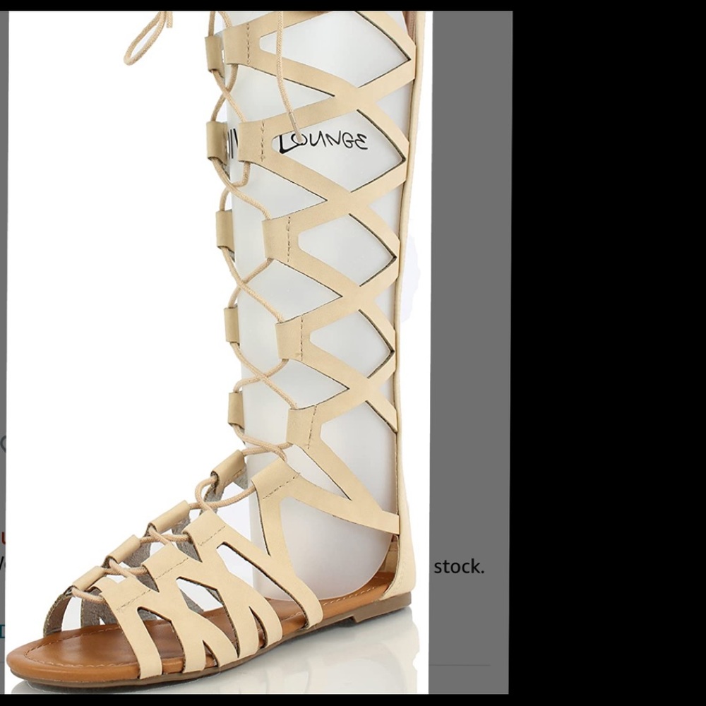 Gladiator knee high sandals